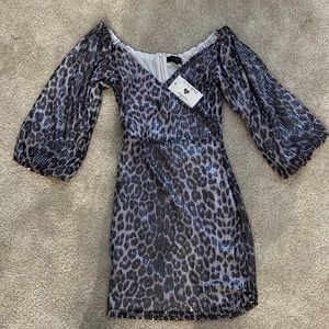 purple sparkly leopard dress